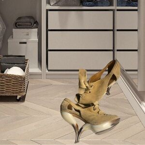 Casedi Suede Bootie with real bone heel